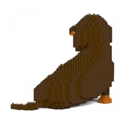 Jekca - Dachshund 05S-M02 - Lego - Sculpture - Construction - 4D - Brick Animals - Toys - Avvenice^ Games