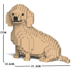 Jekca - Dachshund 05S-M03 - Lego - Sculpture - Construction - 4D - Brick Animals - Toys - Avvenice^ Games