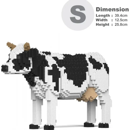 Jekca - Dairy Cow 01 - Lego - Sculpture - Construction - 4D - Brick Animals - Toys - Avvenice^ Games