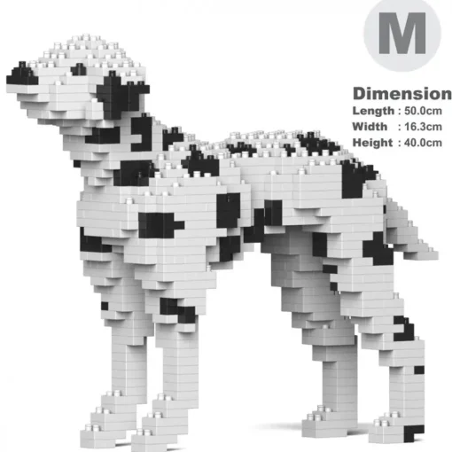 Jekca - Dalmatian 01-M02 - Big - Lego - Sculpture - Construction - 4D - Brick Animals - Toys - Avvenice^ Games