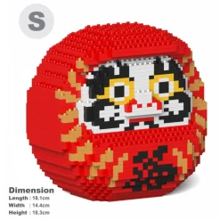 Jekca - Daruma Doll 02S-M01 - Lego - Sculpture - Construction - 4D - Brick Animals - Toys - Avvenice^ Games