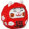 Jekca - Daruma Maneki Neko 01-M02 - Big - Lego - Sculpture - Construction - 4D - Brick Animals - Toys - Avvenice^ Games