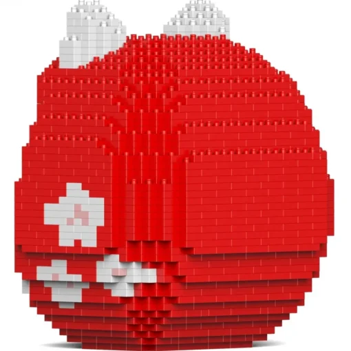 Jekca - Daruma Maneki Neko 01-M02 - Big - Lego - Sculpture - Construction - 4D - Brick Animals - Toys - Avvenice^ Games