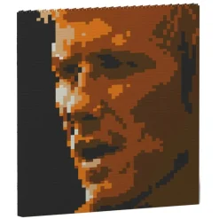 Jekca - David Beckham Brick Painting 01S - Lego - Sculpture - Construction - 4D - Brick Animals - Toys - Avvenice^ Games