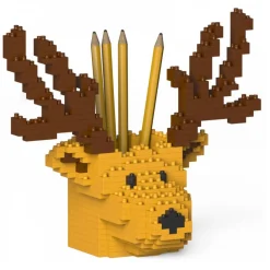 Jekca - Deer Pencil Cup 01S-M01 - Lego - Sculpture - Construction - 4D - Brick Animals - Toys - Avvenice^ Games