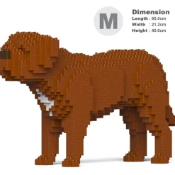 Jekca - Dogue De Bordeaux 01 - Big - Lego - Sculpture - Construction - 4D - Brick Animals - Toys - Avvenice^ Games
