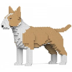 Jekca - English Bull Terrier 01-M04 - Big - Lego - Sculpture - Construction - 4D - Brick Animals - Toys - Avvenice