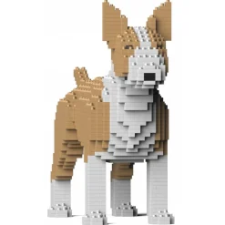 Jekca - English Bull Terrier 01S-M04 - Lego - Sculpture - Construction - 4D - Brick Animals - Toys - Avvenice^ Games