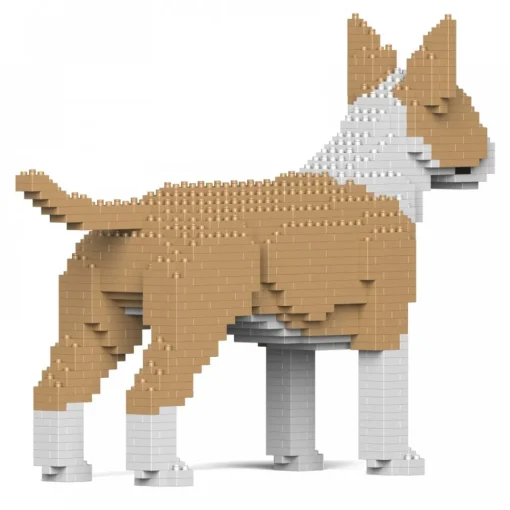 Jekca - English Bull Terrier 01S-M04 - Lego - Sculpture - Construction - 4D - Brick Animals - Toys - Avvenice^ Games