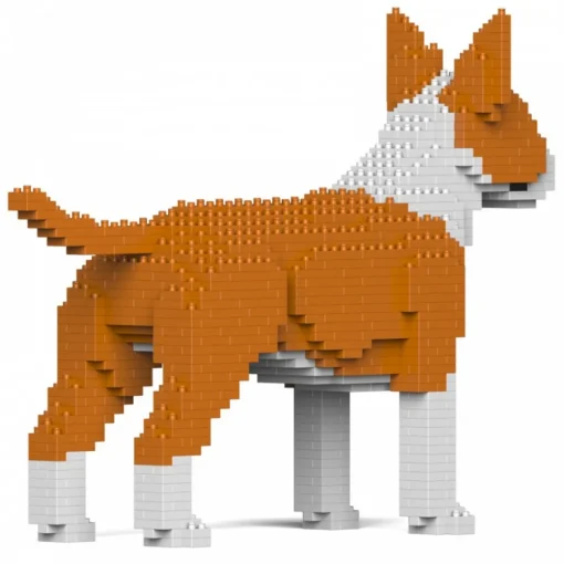 Jekca - English Bull Terrier 01-M02 - Big - Lego - Sculpture - Construction - 4D - Brick Animals - Toys - Avvenice^ Games