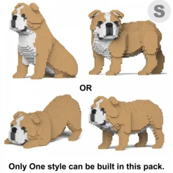 Jekca - English Bulldog 4-in-1 Pack 01S-M03 - Lego - Sculpture - Construction - 4D - Brick Animals - Toys - Avvenice^ Games