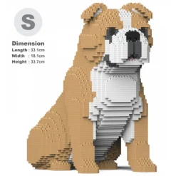Jekca - English Bulldog 4-in-1 Pack 01S-M03 - Lego - Sculpture - Construction - 4D - Brick Animals - Toys - Avvenice^ Games