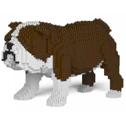 Jekca - English Bulldog 01-M01 - Big - Lego - Sculpture - Construction - 4D - Brick Animals - Toys - Avvenice^ Games