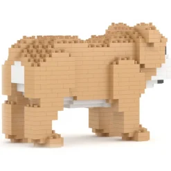 Jekca - English Bulldog Mini 01 - Lego - Sculpture - Construction - 4D - Brick Animals - Toys - Avvenice