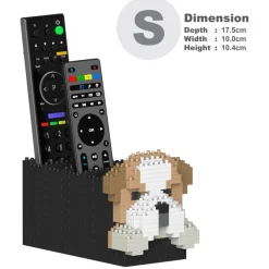 Jekca - English Bulldog Remote Control Rack 01S - Lego - Sculpture - Construction - 4D - Brick Animals - Toys - Avvenice^ Games