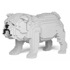 Jekca - English Bulldog 01S-M02 - Lego - Sculpture - Construction - 4D - Brick Animals - Toys - Avvenice^ Games