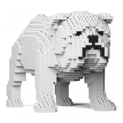 Jekca - English Bulldog 01S-M02 - Lego - Sculpture - Construction - 4D - Brick Animals - Toys - Avvenice^ Games