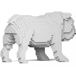 Jekca - English Bulldog 01S-M02 - Lego - Sculpture - Construction - 4D - Brick Animals - Toys - Avvenice^ Games