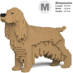 Jekca - English Cocker Spaniel 01-M01 - Big - Lego - Sculpture - Construction - 4D - Brick Animals - Toys - Avvenice^ Games