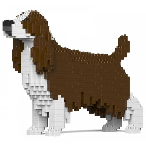 Jekca - English Springer Spaniel 01-M03 - Big - Lego - Sculpture - Construction - 4D - Brick Animals - Toys - Avvenice^ Games