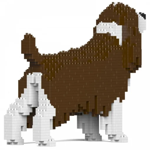 Jekca - English Springer Spaniel 01-M03 - Big - Lego - Sculpture - Construction - 4D - Brick Animals - Toys - Avvenice^ Games