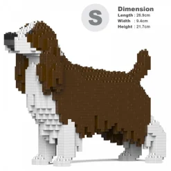 Jekca - English Springer Spaniel 01S-M03 - Lego - Sculpture - Construction - 4D - Brick Animals - Toys - Avvenice^ Games