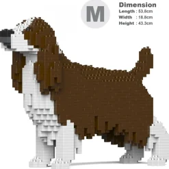 Jekca - English Springer Spaniel 01-M03 - Big - Lego - Sculpture - Construction - 4D - Brick Animals - Toys - Avvenice^ Games