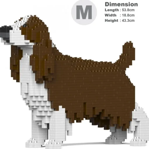 Jekca - English Springer Spaniel 01-M03 - Big - Lego - Sculpture - Construction - 4D - Brick Animals - Toys - Avvenice^ Games