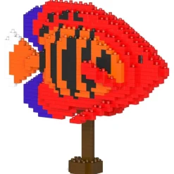 Jekca - Flame Angelfish 01 - Big - Lego - Sculpture - Construction - 4D - Brick Animals - Toys - Avvenice^ Games