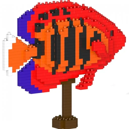 Jekca - Flame Angelfish 01 - Big - Lego - Sculpture - Construction - 4D - Brick Animals - Toys - Avvenice^ Games