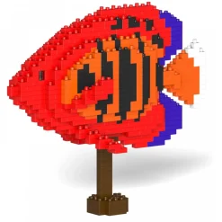 Jekca - Flame Angelfish 01S - Lego - Sculpture - Construction - 4D - Brick Animals - Toys - Avvenice^ Games