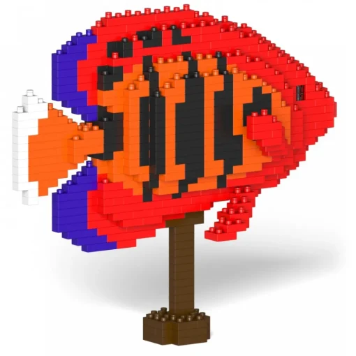 Jekca - Flame Angelfish 01S - Lego - Sculpture - Construction - 4D - Brick Animals - Toys - Avvenice^ Games