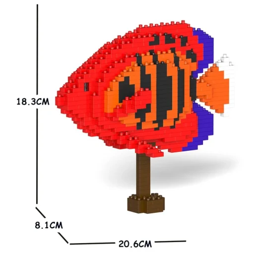Jekca - Flame Angelfish 01S - Lego - Sculpture - Construction - 4D - Brick Animals - Toys - Avvenice^ Games