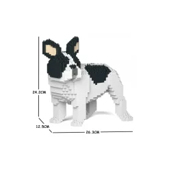 Jekca - French Bulldog - Dog - 03S-M04 - Lego - Sculpture - Construction - 4D - Brick Animals - Toys - Avvenice^ Games