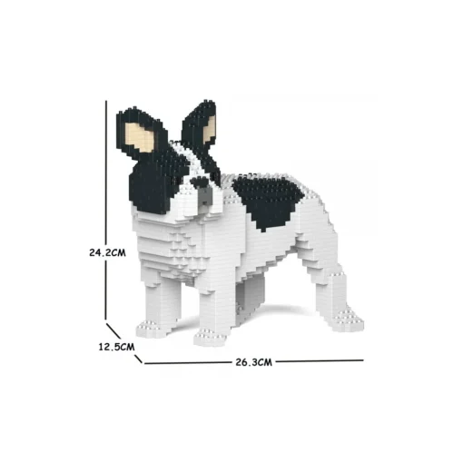 Jekca - French Bulldog - Dog - 03S-M04 - Lego - Sculpture - Construction - 4D - Brick Animals - Toys - Avvenice^ Games