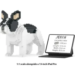 Jekca - French Bulldog 02-M04 - Big - Lego - Sculpture - Construction - 4D - Brick Animals - Toys - Avvenice^ Games