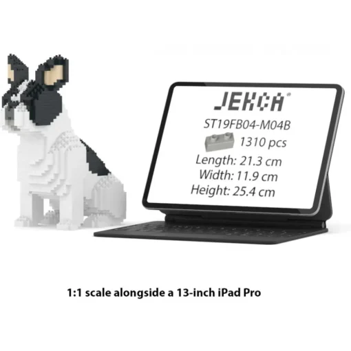 Jekca - French Bulldog 04-M04B (Version 2024) - Lego - Sculpture - Construction - 4D - Brick Animals - Toys - Avvenice^ Games