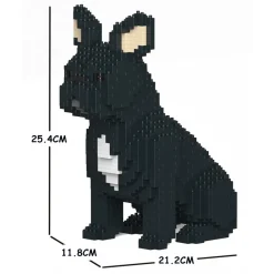 Jekca - French Bulldog 04S-M03 - Lego - Sculpture - Construction - 4D - Brick Animals - Toys - Avvenice^ Games