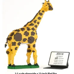 Jekca - Giraffe 01 - Big - Lego - Sculpture - Construction - 4D - Brick Animals - Toys - Avvenice^ Games