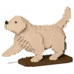 Jekca - Golden Retriever 05-M02 - Big - Lego - Sculpture - Construction - 4D - Brick Animals - Toys - Avvenice^ Games