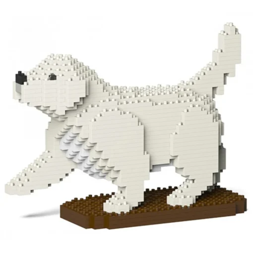Jekca - Golden Retriever 05-M01 - Big - Lego - Sculpture - Construction - 4D - Brick Animals - Toys - Avvenice^ Games