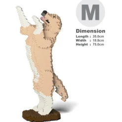 Jekca - Golden Retriever 04-M01 - Big - Lego - Sculpture - Construction - 4D - Brick Animals - Toys - Avvenice^ Games