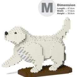 Jekca - Golden Retriever 05-M01 - Big - Lego - Sculpture - Construction - 4D - Brick Animals - Toys - Avvenice^ Games