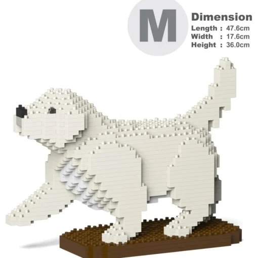Jekca - Golden Retriever 05-M01 - Big - Lego - Sculpture - Construction - 4D - Brick Animals - Toys - Avvenice^ Games