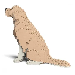 Jekca - Golden Retriever 03S-M01 - Lego - Sculpture - Construction - 4D - Brick Animals - Toys - Avvenice^ Games