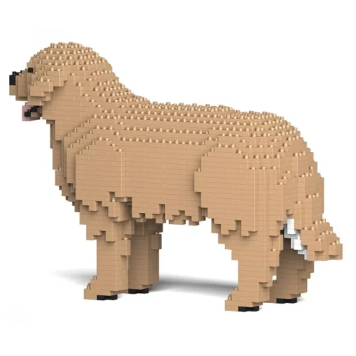 Jekca - Golden Retriever 01S-M04 - Lego - Sculpture - Construction - 4D - Brick Animals - Toys - Avvenice^ Games