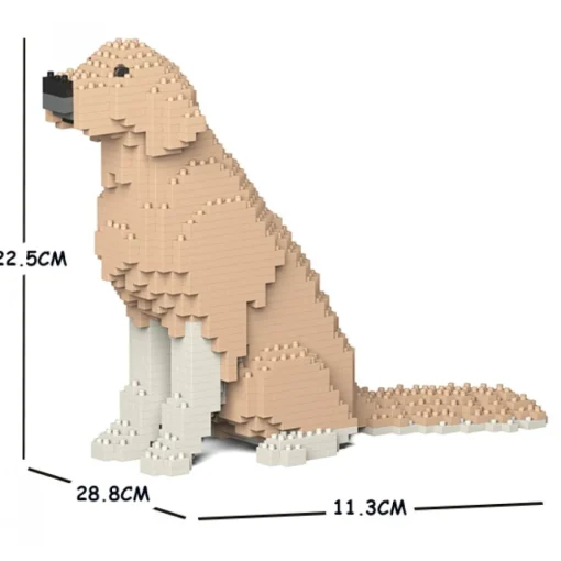 Jekca - Golden Retriever 03S-M01 - Lego - Sculpture - Construction - 4D - Brick Animals - Toys - Avvenice^ Games