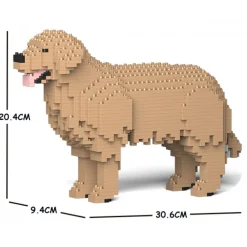 Jekca - Golden Retriever 01S-M04 - Lego - Sculpture - Construction - 4D - Brick Animals - Toys - Avvenice^ Games