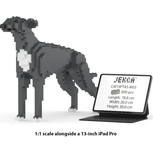 Jekca - Greyhound 01-M03 - Big - Lego - Sculpture - Construction - 4D - Brick Animals - Toys - Avvenice^ Games