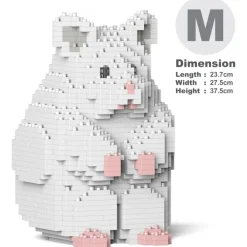 Jekca - Hamster 02-M04 - Big - Lego - Sculpture - Construction - 4D - Brick Animals - Toys - Avvenice^ Games